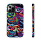 "Neon Nocturne" NEON Owls Tough Phone Case