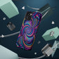 Cosmic Quasar Dreams. Neon Trippy Infinity Patterns Premium Art Magsafe Magnet Tough IPhone 13 14 15 Pro Plus Max and Mini in Matte and Glossy Phone cases