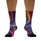 TDB "Galactic Fractal Vision" Trippy Recycled Poly Socks