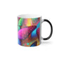 'Vivid Flight of Neon Butterflies' Neon Butterflies 11oz Color Morphing Mug