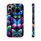 "Dance of the Neon Butterflies" NEON Butterflies Tough Phone Case Iphone 6 7 8 9 10 11 12 13 14 SE X XR XS Pro Max Mini Plus