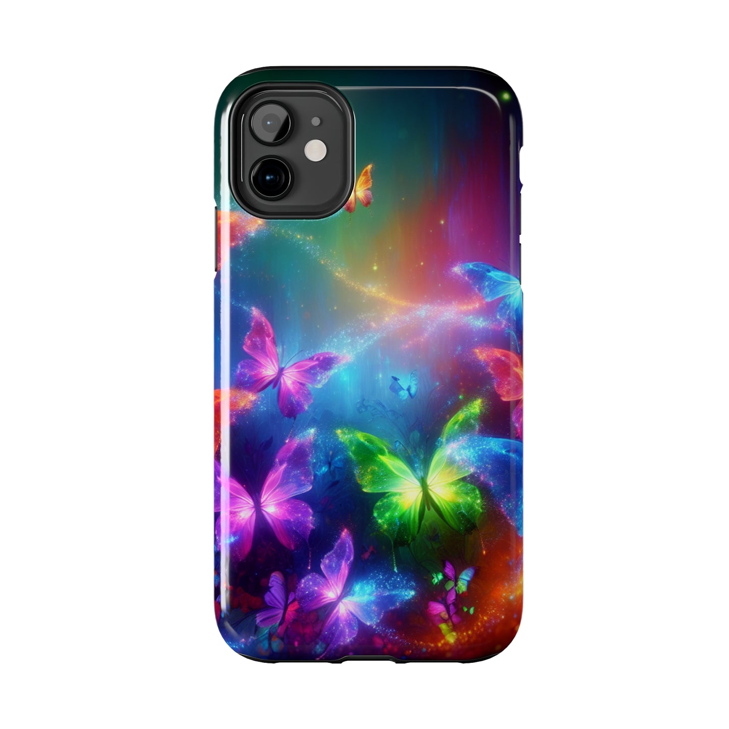 "Glow of the Luminous Butterflies" NEON Butterflies Tough Phone Case