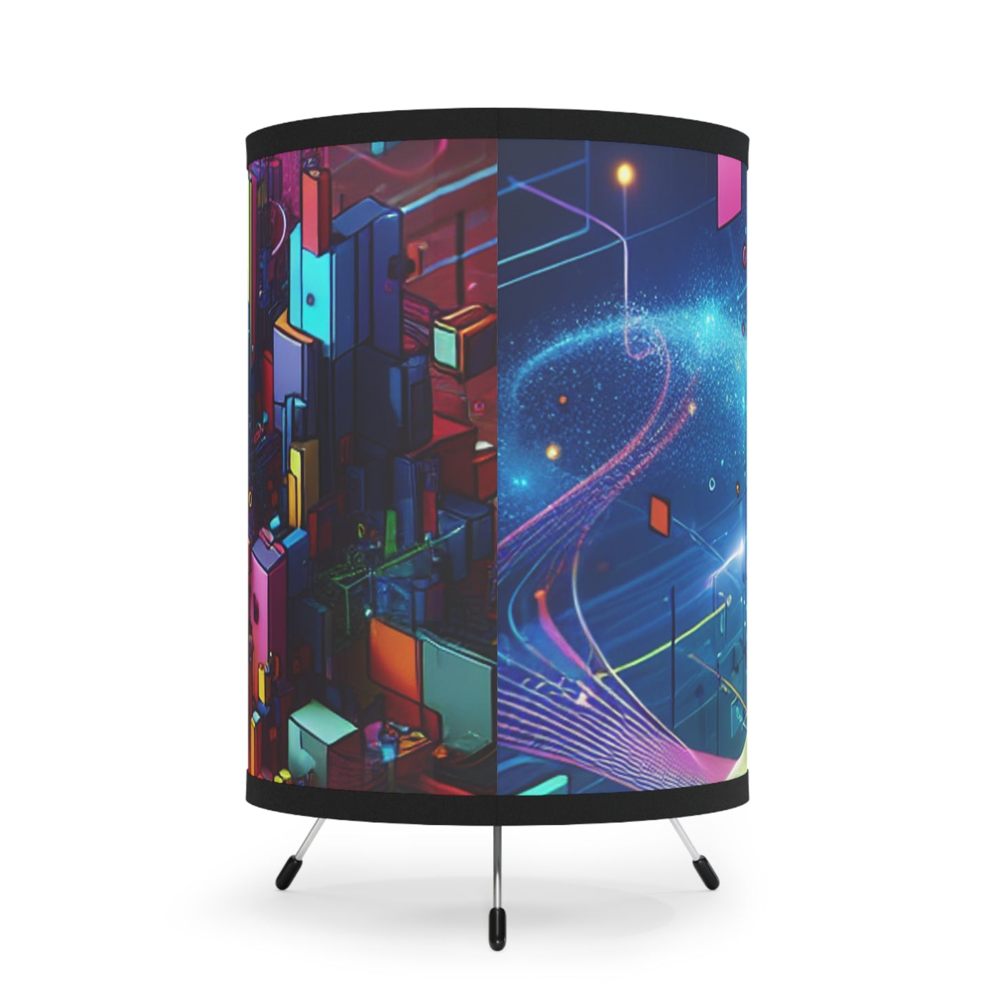 Giovanni da San remo - Trippy Infity Patterns Art Tripod Lamp