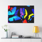"Fantasia of Flutterbyes" Neon Butterflies  Art Canvas
