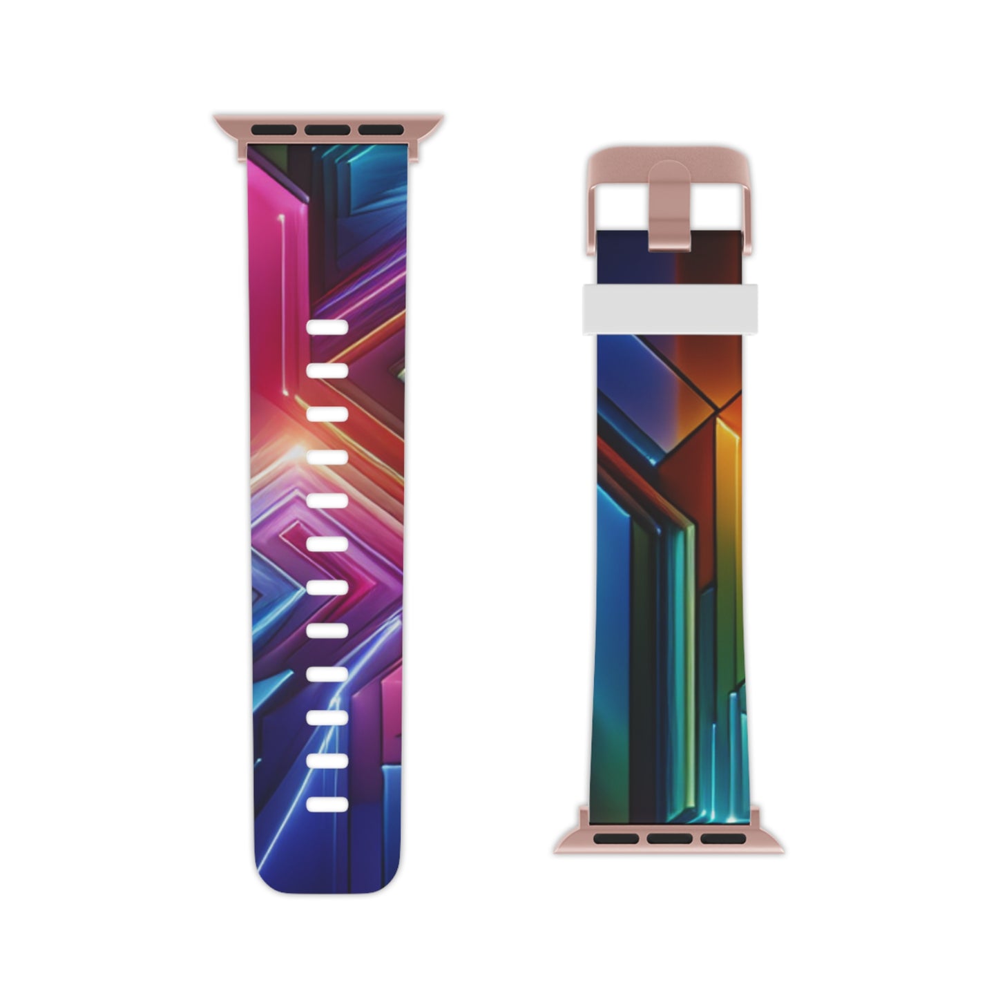 Neon Dreamscape of the Future. - Trippy Infinity Patterns Iwatch Band