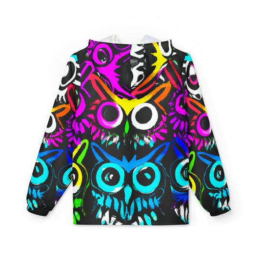 TDB Psychedelic Rave Owl Hooded Unisex Windbreaker