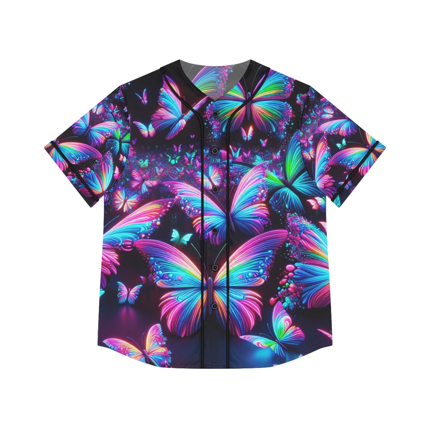 Neon Dreamscape Butterflies Neon Butterflies Womans Jersey