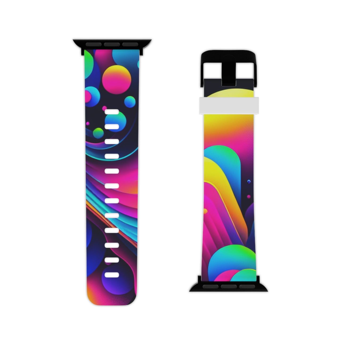 , and complex geometric shapes

"Digital Neon Dynamo" - Trippy Infinity Patterns Iwatch Band