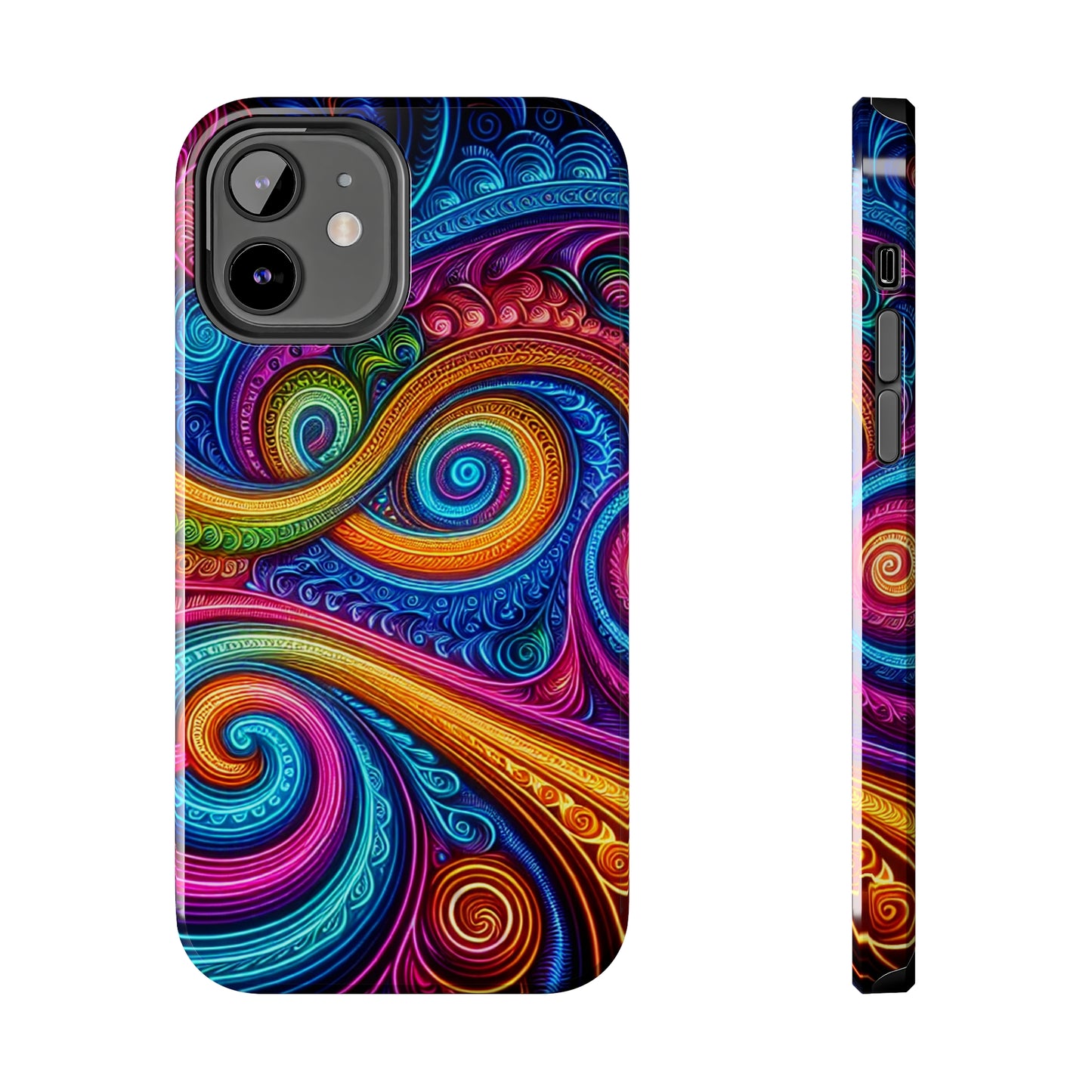 Neon Infinity Illusionz. Trippy Infinity Patterns Tough Phone Case