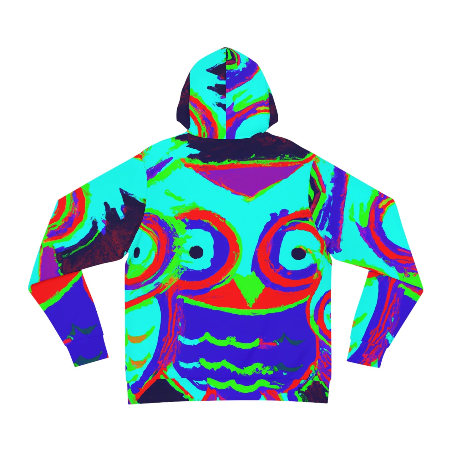 Vividly Glowing Nocturnal Dance - NEON Owls AOP Hoodie