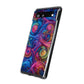 Vibrant Trippy Neon Infinity Ripples. Infinity Patterns Art Polycarbonate Phone Case Samsung Galaxy s21 s22 Google Pixel 6 Iphone 11 12 13 14 Pro Max Mini Plus