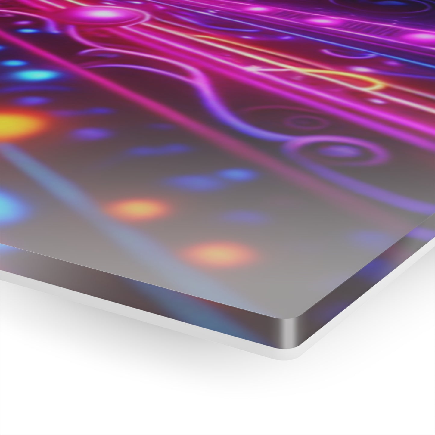 'Vibrant Infinity Prism' Trippy infity Pattern 1/4" Glossy Acrylic Art