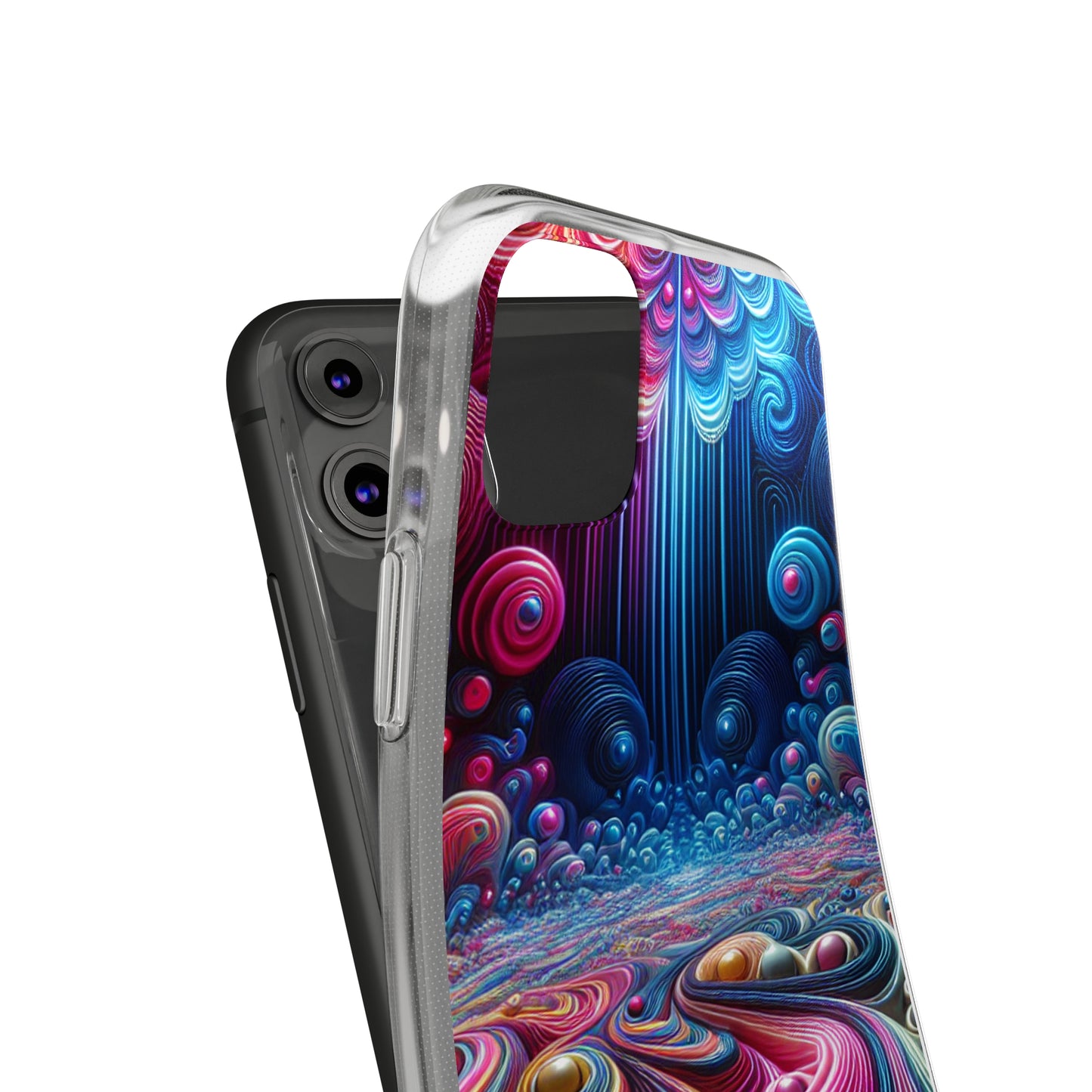 Mesmerizing Neon Infinity Infinity Patterns Art Polycarbonate Phone Case Samsung Galaxy s21 s22 Google Pixel 6 Iphone 11 12 13 14 Pro Max Mini Plus
