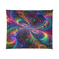 Interdimensional Teal Swirls. Trippy Infinity Patterns Comforter Blanket