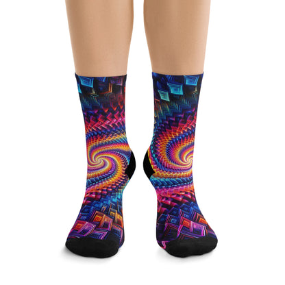 TDB Triptonix Infinity Labyrinth. Trippy Recycled Poly Socks