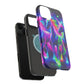 "Uni-Neon Fantasy" Neon Unicorns Premium Art Magsafe Magnet Tough IPhone 13 14 15 Pro Plus Max and Mini in Matte and Glossy Phone cases