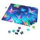 Neon Flight. - Neon Butterflies Puzzle30, 110, 252, and 1000 Pieces