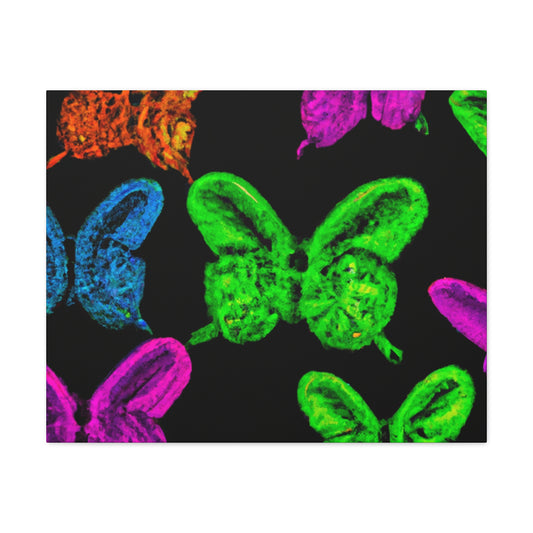 "Monarch Reserve" Neon Butterflies  Art Canvas