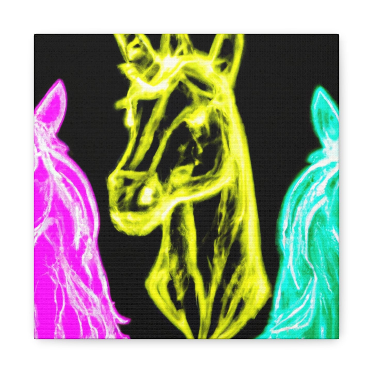 "Neon Unicorn Glow" NEON Unicorns Art Canvas
