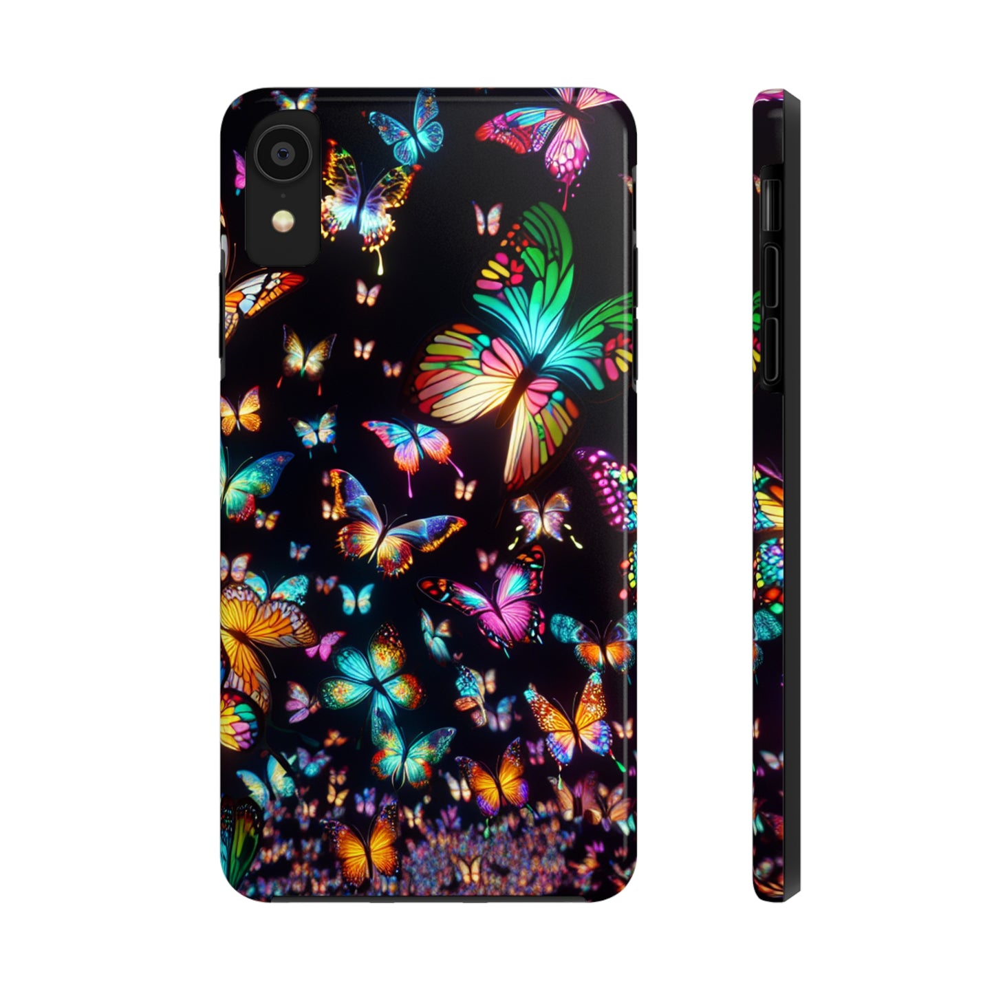 Neon Butterflies Dance NEON Butterflies Tough Phone Case Iphone 6 7 8 9 10 11 12 13 14 SE X XR XS Pro Max Mini Plus