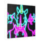 Neon Unicorns Galore! NEON Unicorns Art Canvas