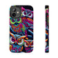 "Neon Nocturne" NEON Owls Tough Phone Case