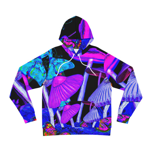 Neon Spectacle in the Fungal Wonderland. - Butterflies & Mushrooms AOP Hoodie