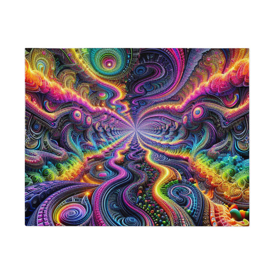 VibNeoInfinity. - Neon Trippy Infinity Patterns Puzzle 30, 110, 252, and 1000 Pieces