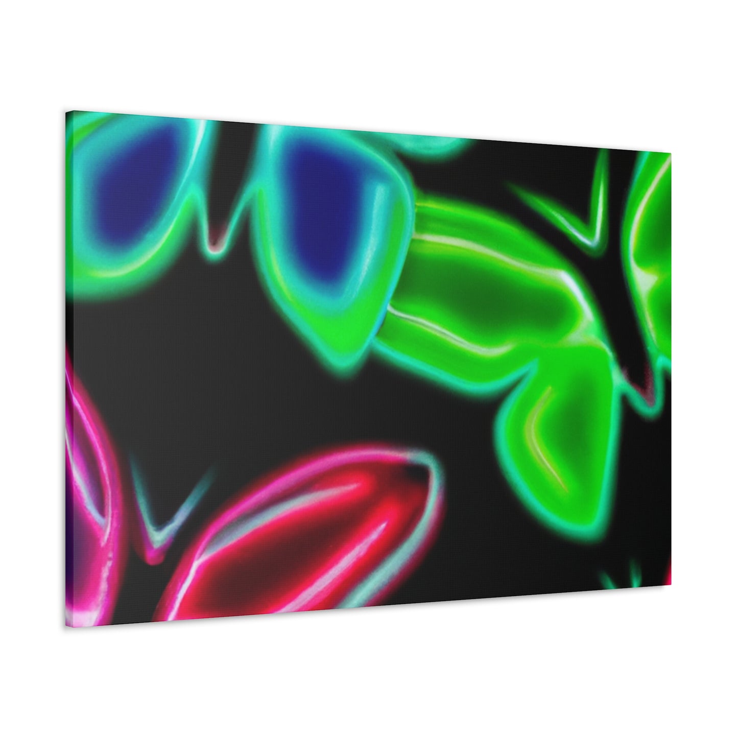 Neon Butterflies Cascade. Neon Butterflies  Art Canvas
