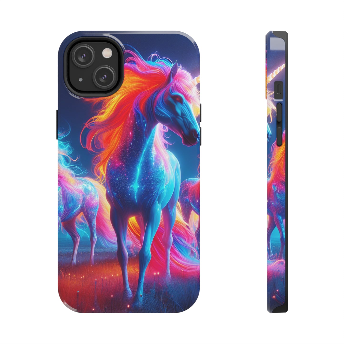 "Neon Dreamscapes: A Pride of Unicorns" NEON Unicorns Tough Phone Case
