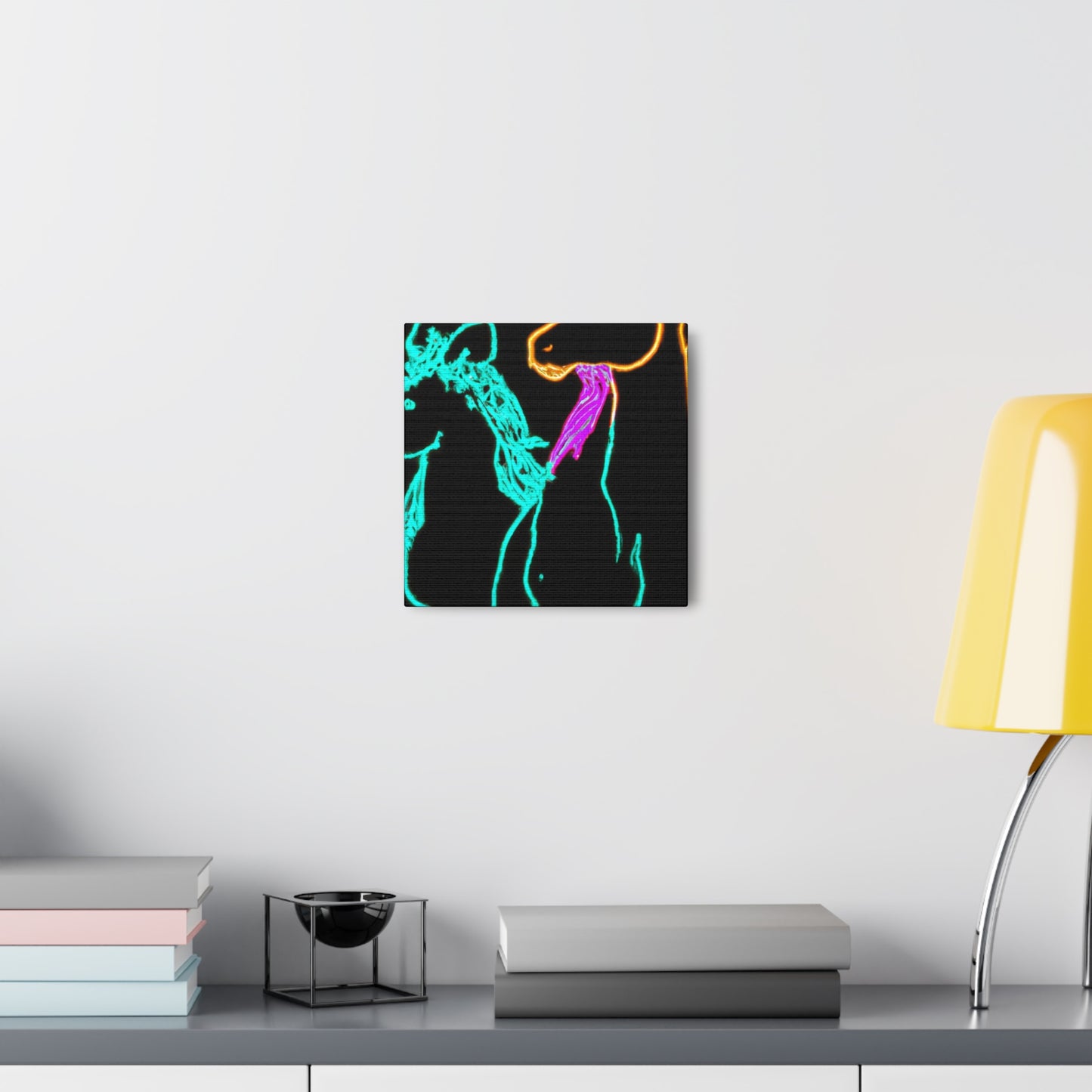 "Neon Splendour of Unicorns" NEON Unicorns Art Canvas