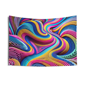 Vortex of Vibrancy Infinity Patterns Art Tapestry