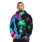 Mystic Neon Garden - Butterflies & Mushrooms AOP Hoodie