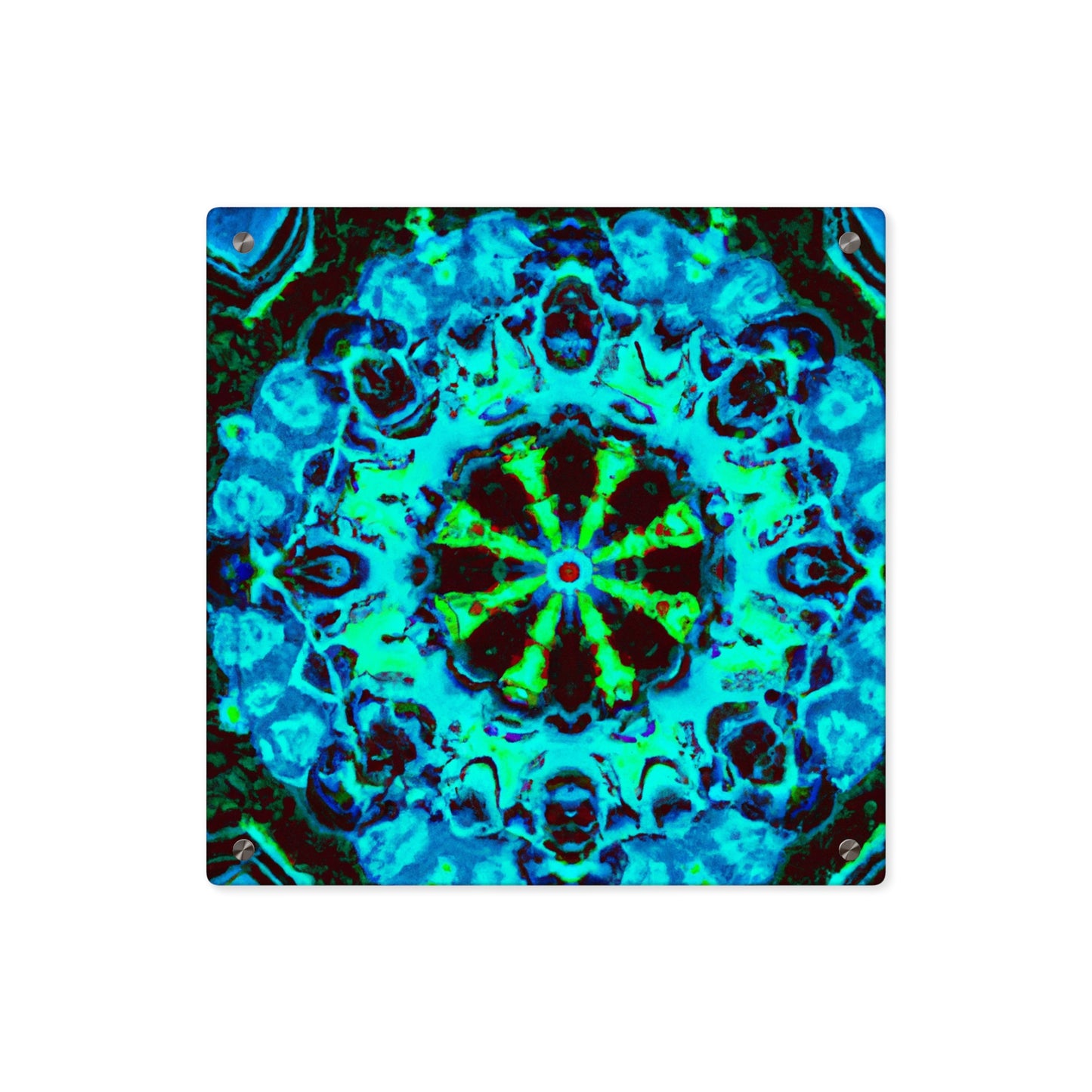 Neon Infinitude. Trippy Infinity Patterns Acrylic Art Panel