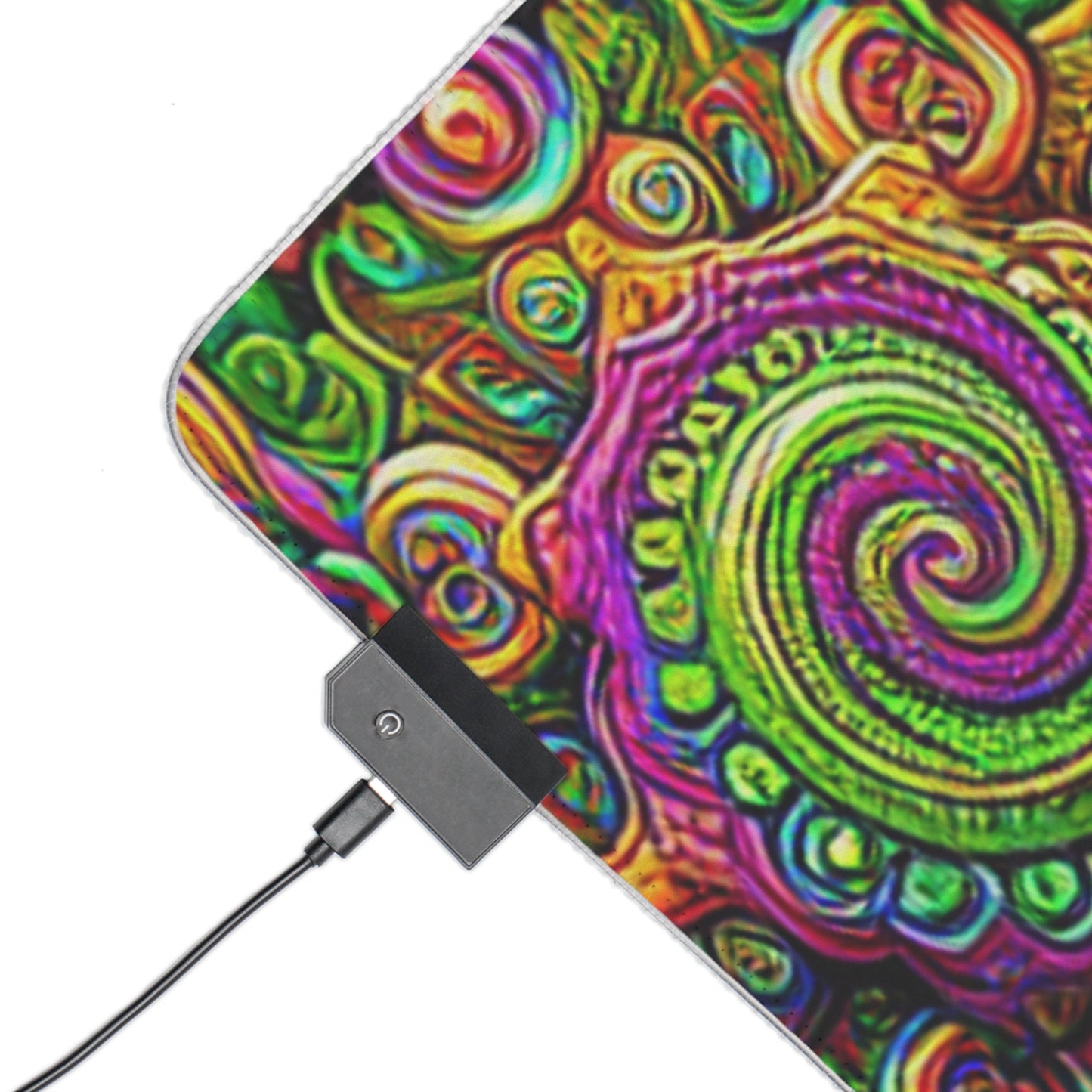 Neon Infinitude. NEON Infinity Patterns Art LED Mousepad