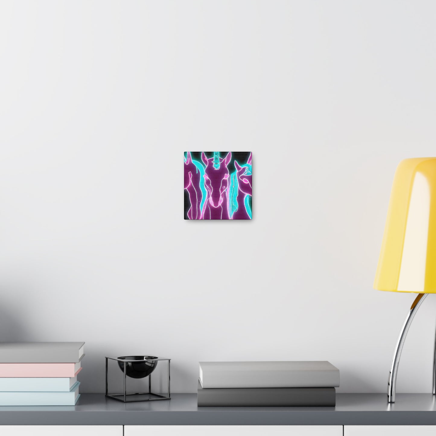 "Neon Unicorn Posse" NEON Unicorns Art Canvas