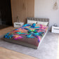 Giovanni de la Prata. - NEON Butterflies Microfiber Duvet Cover