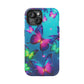 Vivid Glinting Neon Butterflies Neon Butterflies Premium Art Magsafe Magnet Tough IPhone 13 14 15 Pro Plus Max and Mini in Matte and Glossy Phone cases