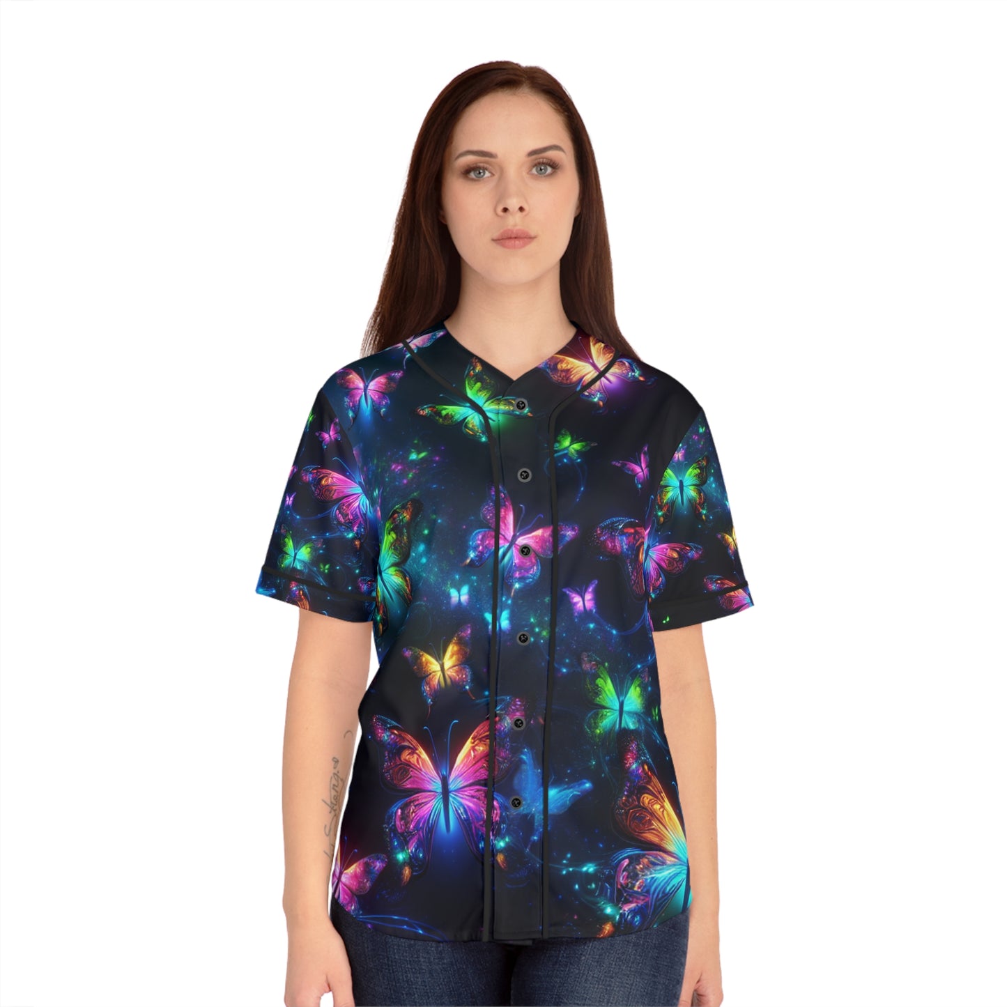 "Butterfly Fluorescence" Neon Butterflies Womans Jersey