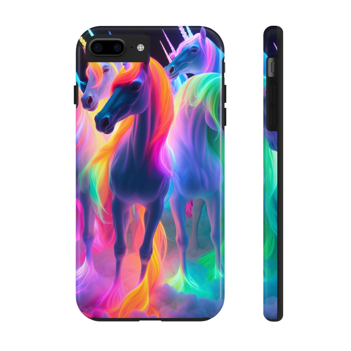 Vividly Rainbow Dreaming NEON Unicorns Tough Phone Case