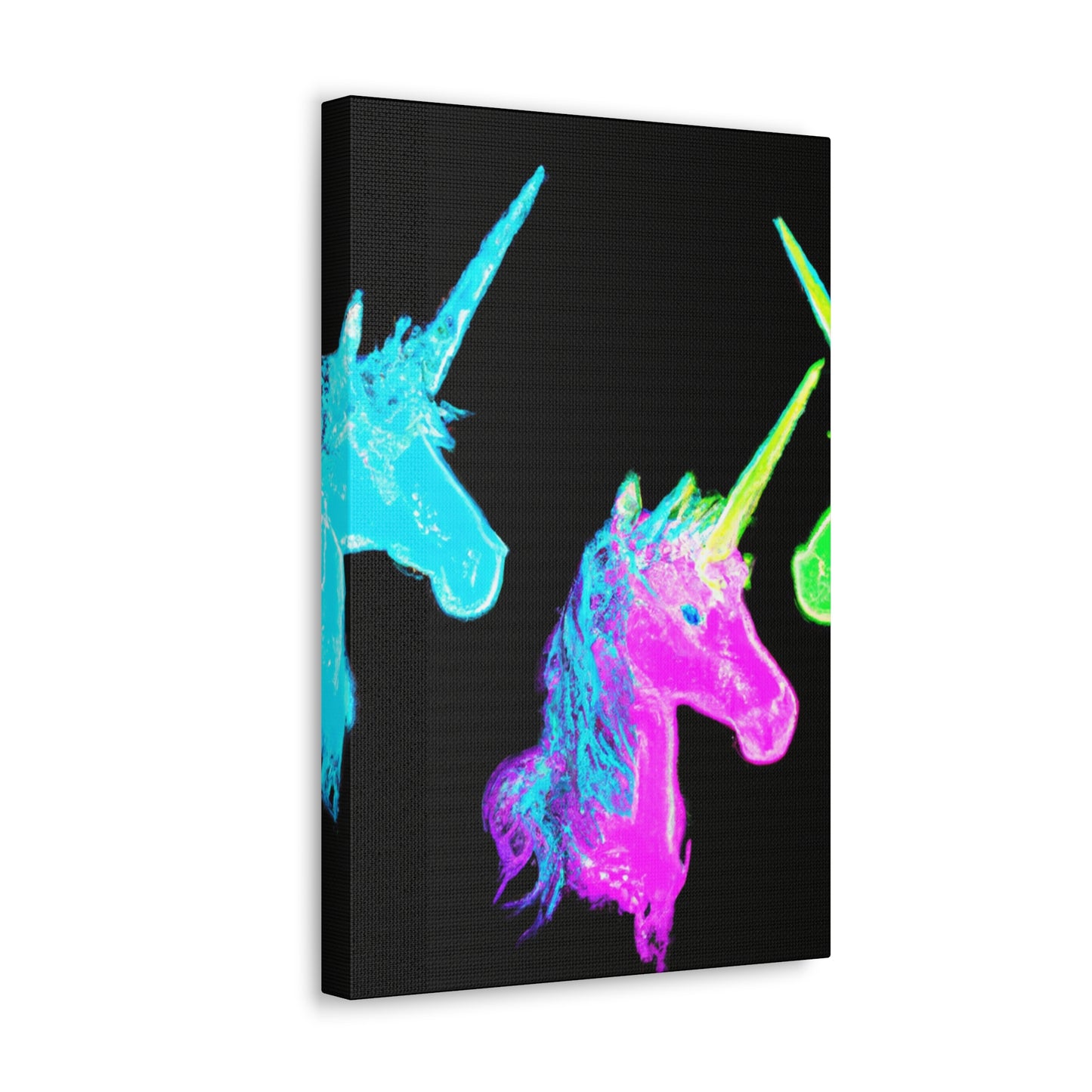Neon Unicorn Blizzard NEON Unicorns Art Canvas
