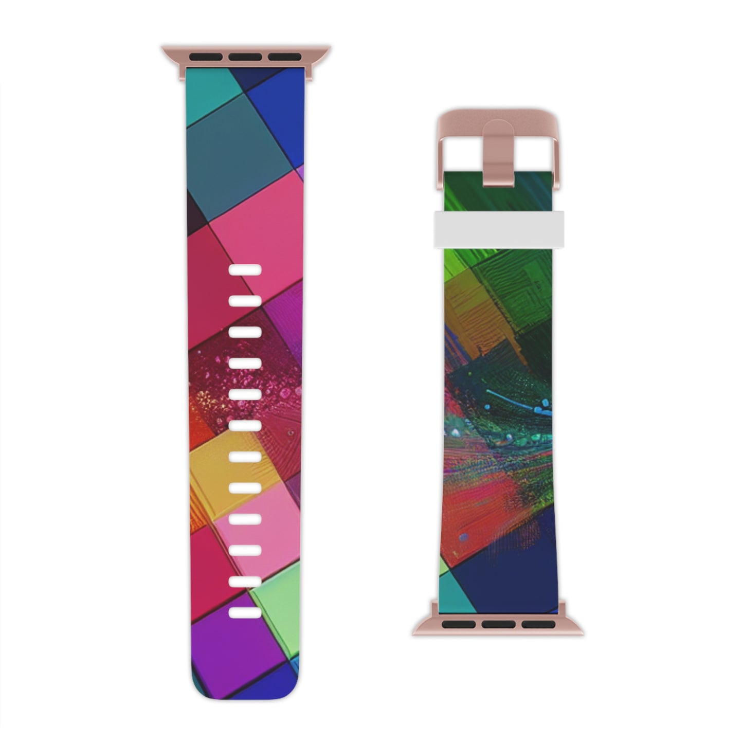 "Neon Technospark Reflection" - Trippy Infinity Patterns Iwatch Band
