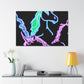 "Galactic Shebang of Neon Unicorns" NEON Unicorns Art Canvas