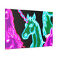 'Unicorns of the Electric Rainbow' NEON Unicorns Art Canvas