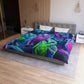 Pietro Guglielmo - NEON Owls Microfiber Duvet Cover