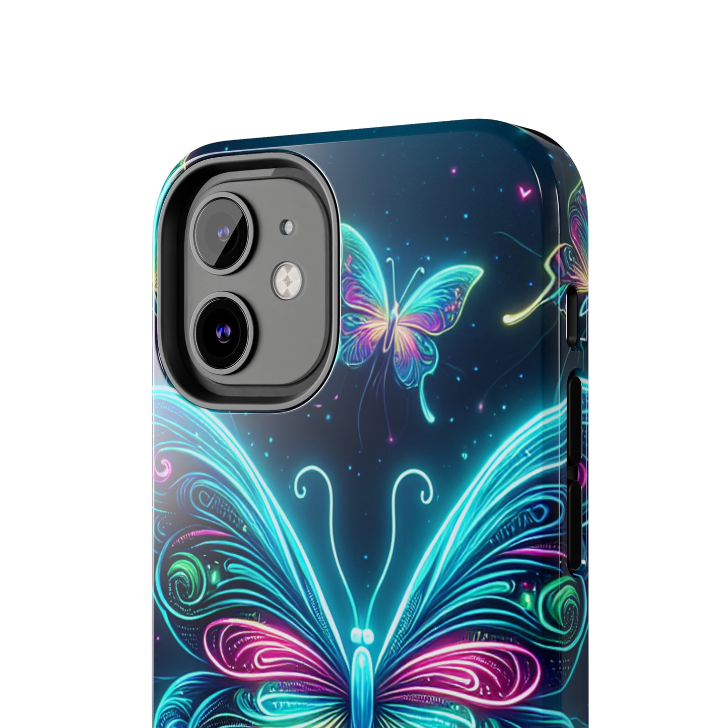 "Neon Butterfly Glo-Rama" NEON Butterflies Tough Phone Case Iphone 6 7 8 9 10 11 12 13 14 SE X XR XS Pro Max Mini Plus