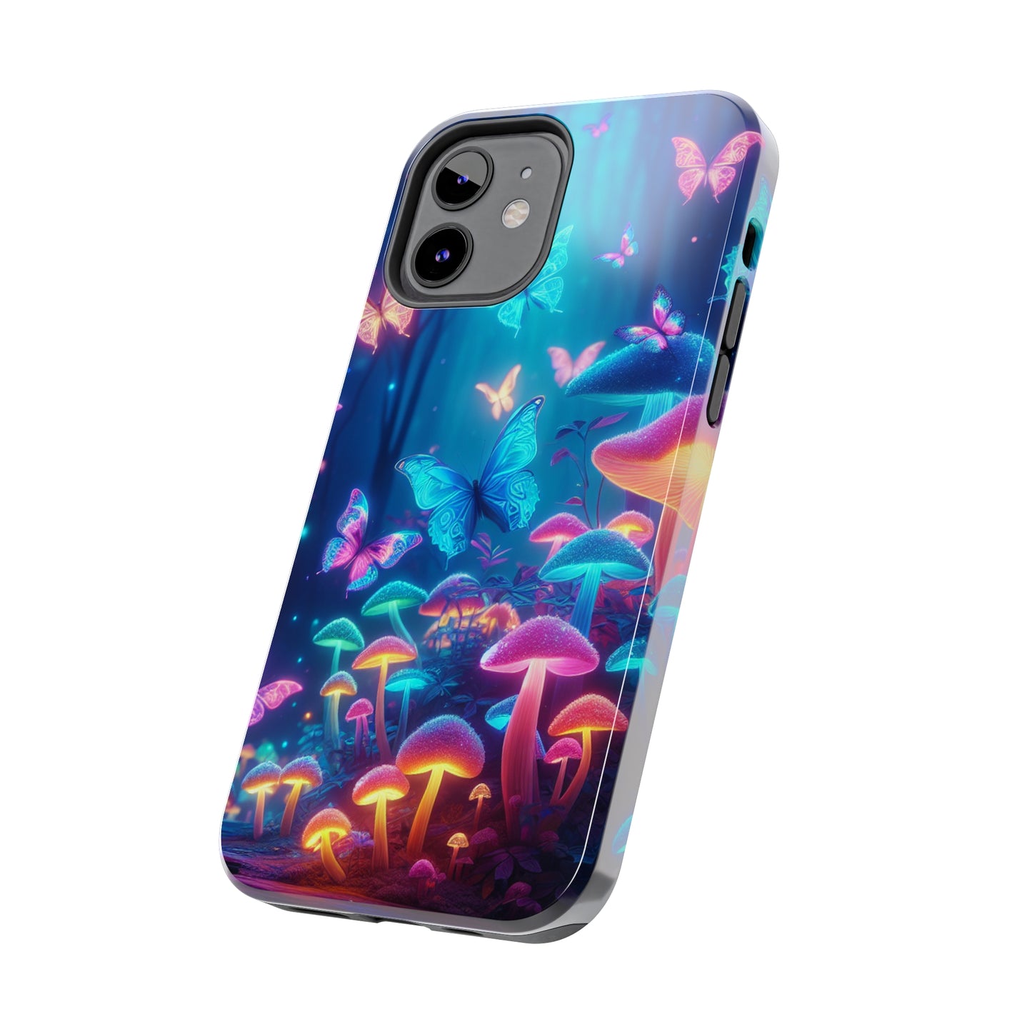 Luminous Jewels in the Forest. Mushrooms & Butterflies Tough Phone Case