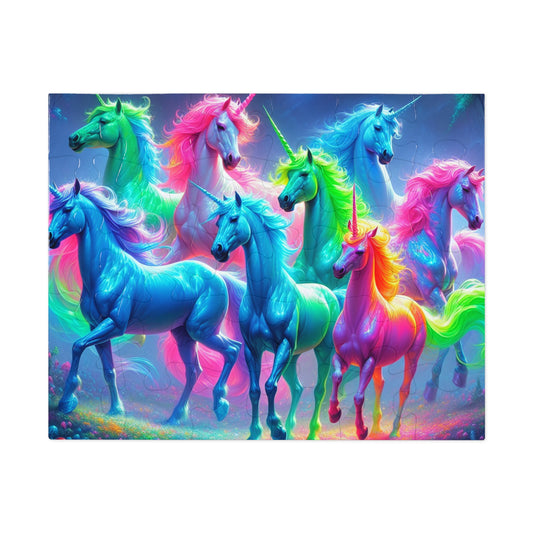 Nornicorns. - Neon Unicorns Puzzle