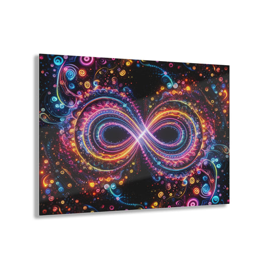 Galactic Luminosity Fractalization Trippy infity Pattern 1/4" Glossy Acrylic Art