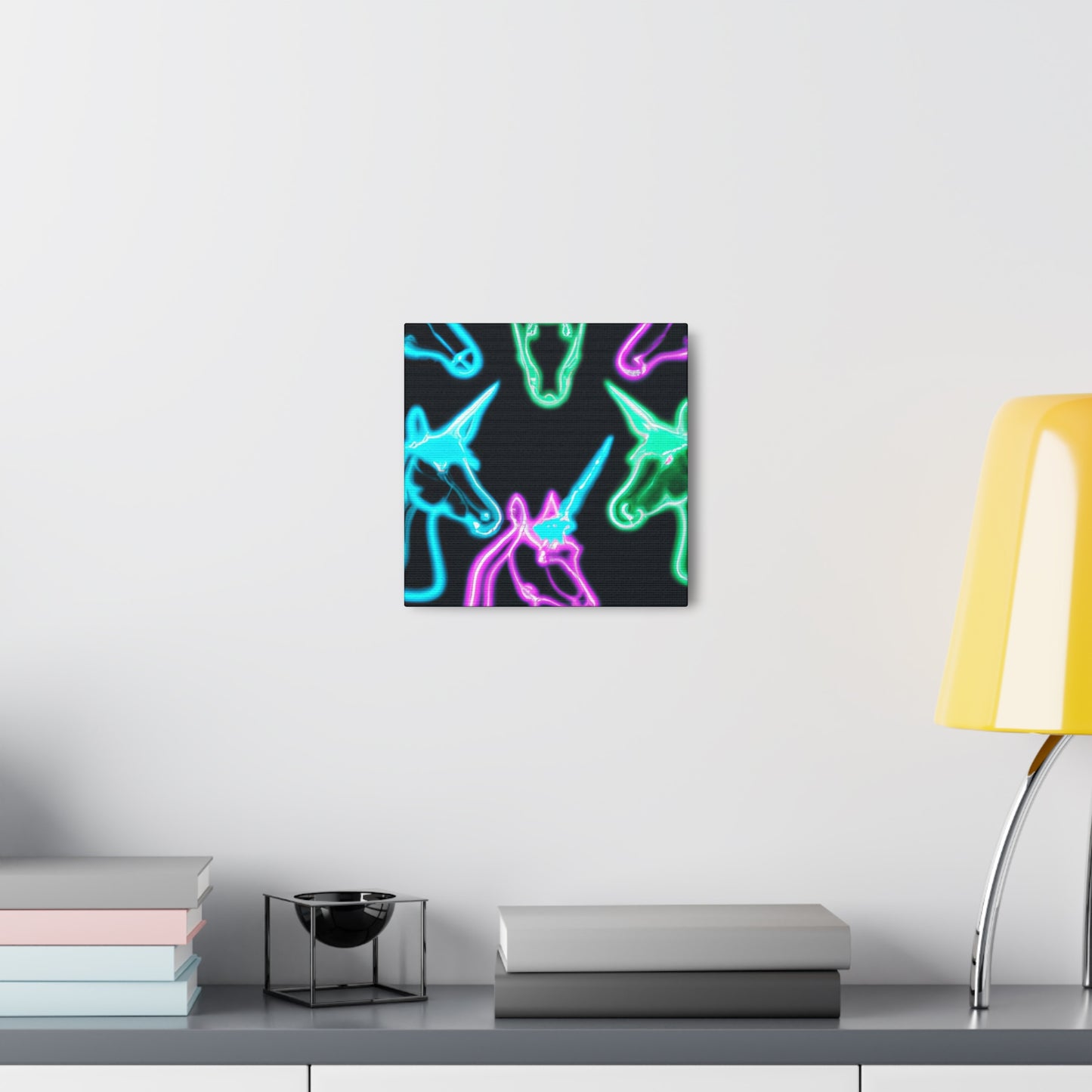 Neon Unicorn Magic. NEON Unicorns Art Canvas